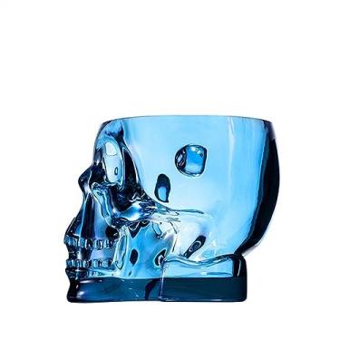 Imagem de Balde de gelo balde de gelo balde de gelo acrílico plástico casa pequeno balde vinho cerveja champanhe balde de gelo KTV balde de gelo pequeno recipiente de gelo (azul)