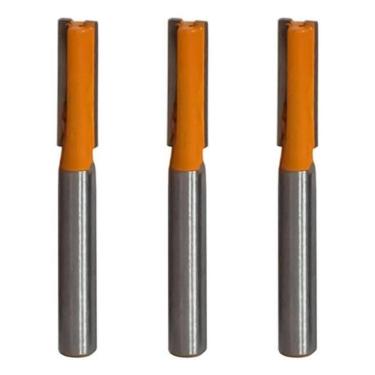 Imagem de Kit 3 Fresa Reta Paralela 6Mm X 6Mm Metal Duro Tupia Madeira