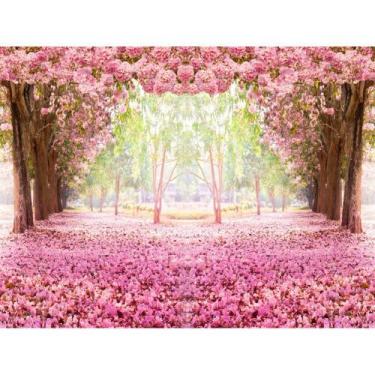 Imagem de Painel De Lona Floresta Florida Espelhado - Fabrika de Festa, 250x140c