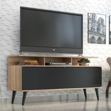 Imagem de Rack Para Tv Até 50" Macaé Com Pes Retro - Quarta Divisão Móveis, Teka