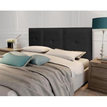 Imagem de Painel Cama Box Queen 1,64 Capricho Plus Cor Preto Comprar - Comprar M