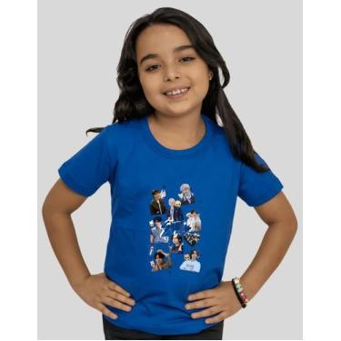 Imagem de Camiseta Infantil Banda Stray Kids Camisa K-pop - MB Sports, Azul, 12