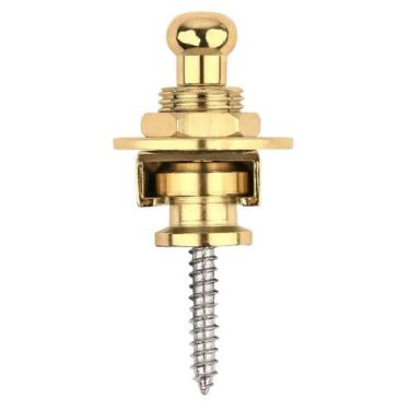 Imagem de Trava Correia Strap Lock Dourado Roldana Guitarra Baixo Violao Ukulele