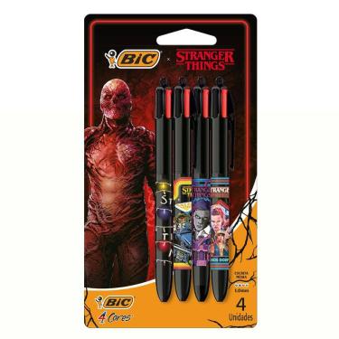 Imagem de Caneta esferográfica 1.0 Stranger Things c/ 4 Bic