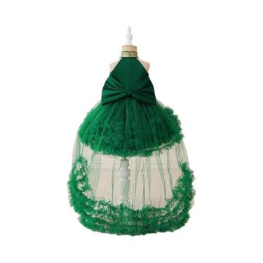 Imagem de Vestido De Festa Com Lantejoulas Para Menina, Grande Laço, Vestido De 