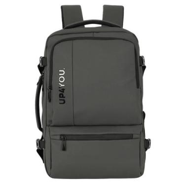 Imagem de Mochila Executiva Notebook Viagem Expansível Original Up4you, Cinza