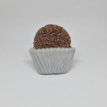 Imagem de Porta Guardanapo Brigadeiro Biscuit - Decor Madame Blue, Cinza