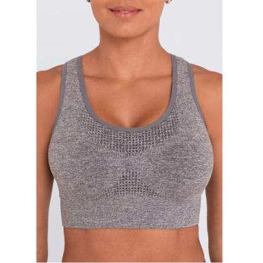 Imagem de Top Lupo AF Alta Compressao - Feminino, P, Cinza mescla