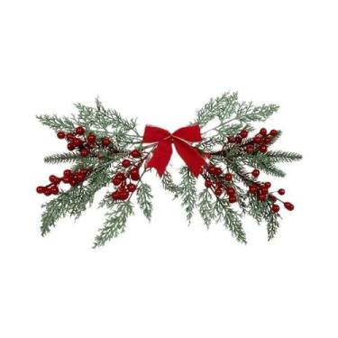 Imagem de Decoração De Parede Com Flores Artificiais E Frutas Para O Natal, Inte