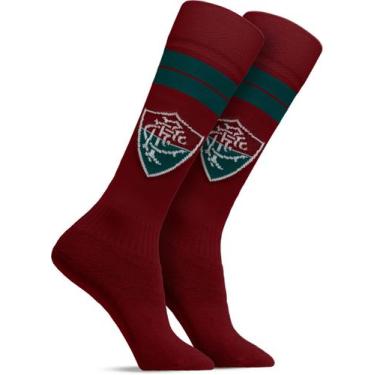 Imagem de Meião de Futebol Fluminense Infantil Juvenil Oficial Rikam, Bordô, G -