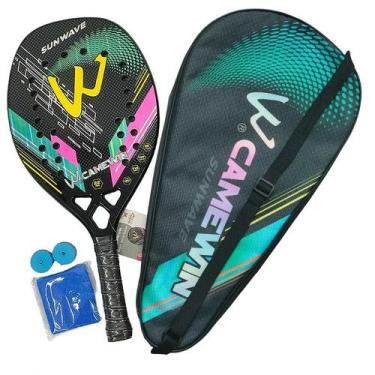 Imagem de Raquete De Beach Tennis Em Fibra De Carbono 3K Com Superfície Rugosa P