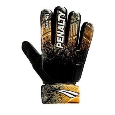 Imagem de Luva Juvenil Penalty Delta 1 X-Grip Preto/Dourado, Preto, Dourado, 7