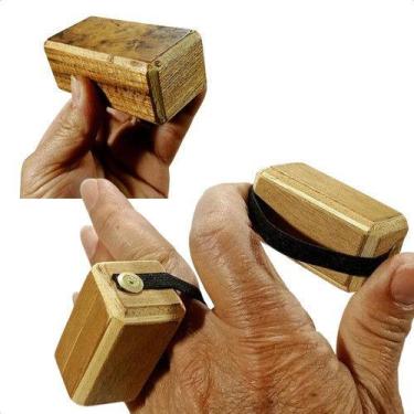 Imagem de Kit Chimbal De Dedos + Ganzá Instrumentos Para Tocar Cajon - Cajones M