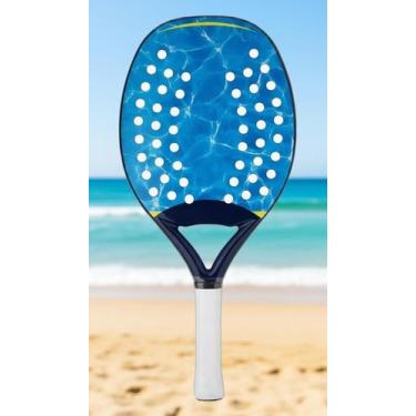 Imagem de Raquete Beach Tennis Fiberglass Profissional Azul - Congratulations St