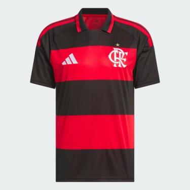 Imagem de Camisa Adidas I CR Flamengo 2026, Preto, Vermelho, G