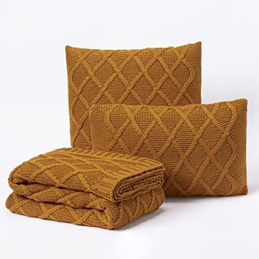 Imagem de Kit Peseira Manta Sofa Cama Solteiro 150x60cm + 2 Capas de Almofada Tricot Paris