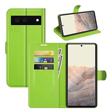 Imagem de YUNCHAO Caixa de telefone Para o Google Pixel 6 Litchi Texture Horizontal Flip Protective Case com titular e slots de cartão e carteira capa para celular