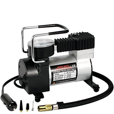 Imagem de Compressor De Ar Portátil 12v Até 100 psi Carro Moto Bola