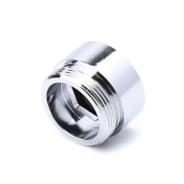 Imagem de SEIWEI Adaptador de rosca de parafuso de 2 peças, prata, fêmea de 18 mm para macho de 22 mm, aço inoxidável, roscado, peças de mangueira de jardim, adaptador