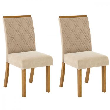 Imagem de Kit 2 Cadeiras Estofadas Sala de Jantar Liza