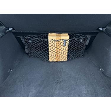 Imagem de Rede de carga elástica estilo envelope automotivo para KIA Stinger 2018-2022 - Organizadores de porta-malas premium e armazenamento - Rede de bagagem para Sedan - Melhor organizador de carro para KIA Stinger GT