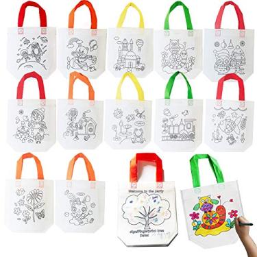 Imagem de Sandflower Sacolas ecológicas reutilizáveis para colorir, carnaval, arte de animais de...