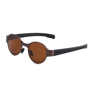 Imagem de Óculos de sol redondos estilo masculino feminino vintage polarizado óculos de sol retrô óculos de sol gafas de sol uv400 tons, 1 sem estojo, tamanho único
