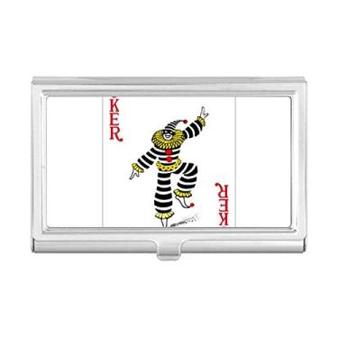 Imagem de Porta-cartões de visita com padrão Red Coringa, caixa de bolso