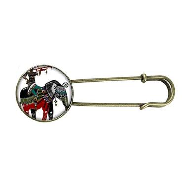 Imagem de Elefante Trekking China Minoria Curativo Retrô Metal Broche Clipe Joias