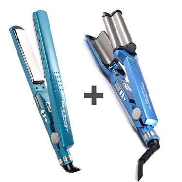 Imagem de Kit Prancha Tradicional e Modelador Deep Waver Babyliss Pro