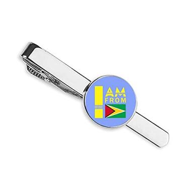 Imagem de Clipe de gravata I Am From Guyana para presente de homem de negócios