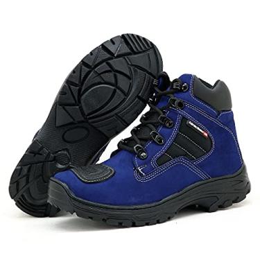 Imagem de COTURNO MASCULINO MOTOCICLISTA ATRON COURO 245 AZUL (41, 245 AZUL)