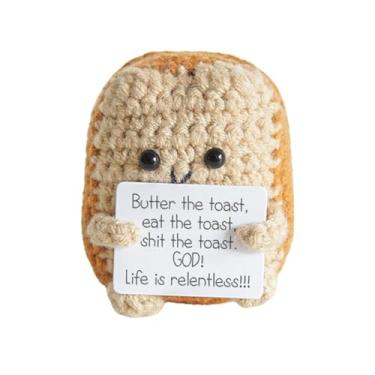 Imagem de Bonecas Batata Tricotadas Lã Artesanal Presente Incentivo Com Cartão Energia Positiva Abraço Engraçado Bolso Presente Emocional Baixo Artesanato Artesanal