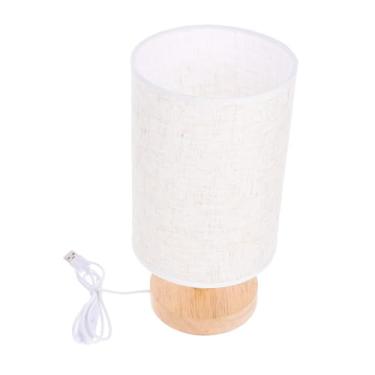 Imagem de HEMOTON lâmpada de mesa luminária de cabeceira boho lâmpada de fazenda luz de mesa candeeiros de cama pequenas lâmpadas para quartos protetor ocular abajur candeeiro de mesa pequeno base