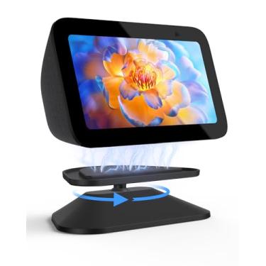 Imagem de Maxonar Suporte para Echo Show 5 (3ª geração), suporte giratório com inclinação ajustável, base antiderrapante, magnético forte, compatível com tela inteligente Show 5 versão 2023 e telefone celular