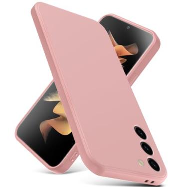Imagem de YSLBWLE Capa para Samsung Galaxy S23 Plus, capa fina de silicone líquido, à prova de choque, capa de telefone fina para Samsung Galaxy S23 Plus, capa protetora de câmera de corpo inteiro - rosa 2-sam