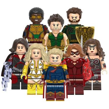Imagem de Kit 8 Bonecos The Boys Stormfront Homelander Maeve Deep Blocos De Montar
