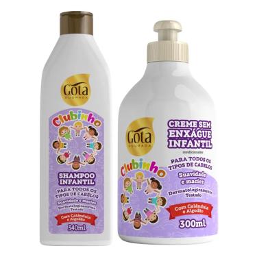 Imagem de Kit Gota Dourada Clubinho Infantil Shampoo Creme De Pentear