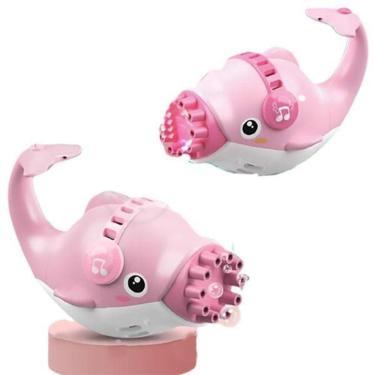 Imagem de Golfinho Bolhudo Lança Bolha Sabão Criança Infantil Cor Rosa