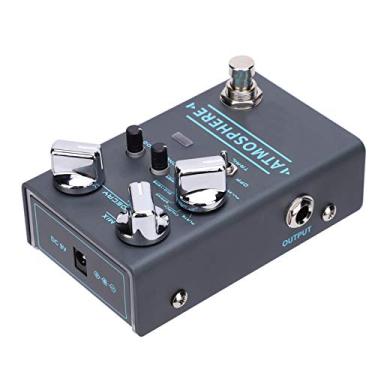 Imagem de Pedal de Efeito de Reverberação de Guitarra, 9 Bypass de Ambiente Digital Com Modulação de Placa de Igreja de Mola