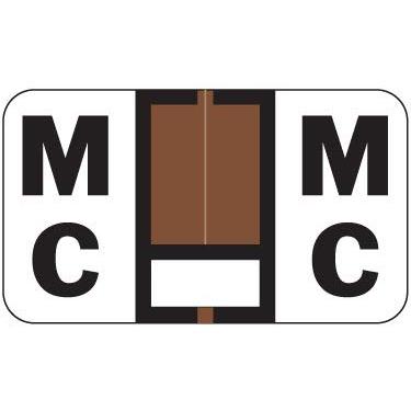 Imagem de Doctor Stuff - File Folder Labels, Alphabet Letter Mc, Ringbook Sheets, Jeter 5800 - JTAM Series Compatible Alpha Stickers, Brown, 15/16" x 1-5/8", 240 Labels