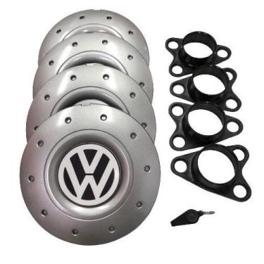 Imagem de Jogo de Calotas de Centro Miollo para VW Polo Aro 14 2004/2017 Estilo 