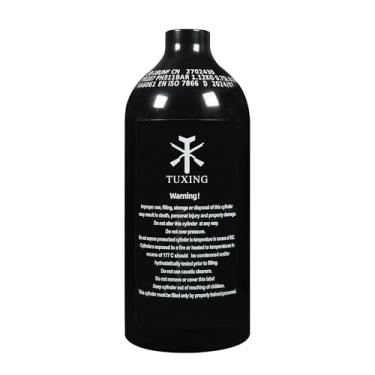 Imagem de TUXING Tanque de paintball HPA de ar comprimido de alumínio 48/3000 com regulador para rifle de ar e Airsoft PCP, tanque vazio (tanque de alumínio PCP de 0,75 L)