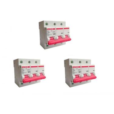 Imagem de Kit C/3 - Disjuntor Steck ''Din'' Tripolar 125A. C - RCD