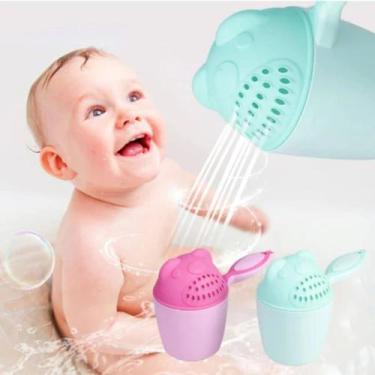 Imagem de Copo Regador Para Banho Bebê Lavar Cabelo Divertido e Seguro - Color B