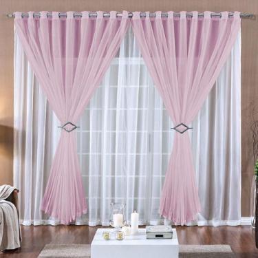 Imagem de Cortina para Varão Paula 3,00 Metros x 2,80 Metros Alt Tecido Voal - B