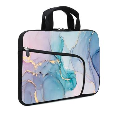 Imagem de XMBFZ Capa de neoprene de 11,6 a 12,2 polegadas, capa de neoprene para Chromebook, Ultrabook, Notebook e Tablet - Dois bolsos (azul)