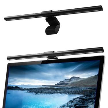 Imagem de Luz de tela, barra de luz de computador, luzes LED de leitura eletrônica, lâmpada de monitor de computador alimentada por USB, controle de toque, sem brilho da tela, cuidado com os olhos, lâmpada de