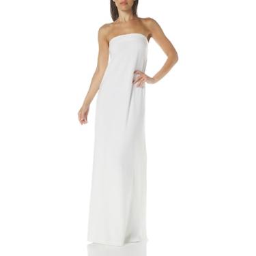 Imagem de Norma Kamali Vestido feminino sem alças com fenda lateral, Branca de Neve, P