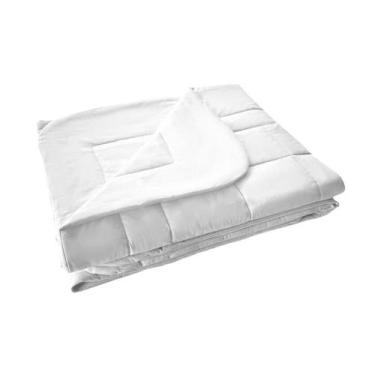 Imagem de Colcha Cobreleito Cama Júnior 100% Algodão Malha Branca Arrumadinho En